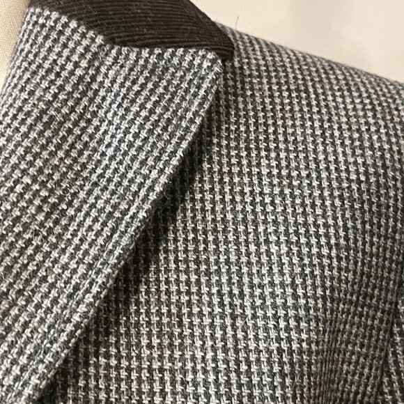 Barbour Ladies Blazer Jacket Wool Houndstooth Tweed US 6 UK 10 - Picture 7 of 9